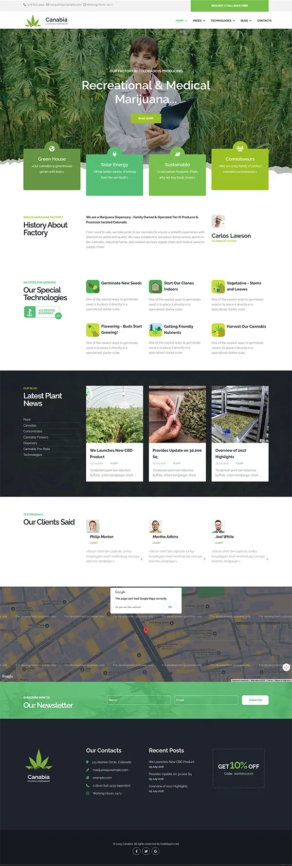 Canabia - Joomla 6 Medical Marijuana Dispensary Template